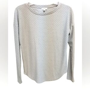 Aritzia Wilfred Anvers grey open slit back long sleeves top size XS